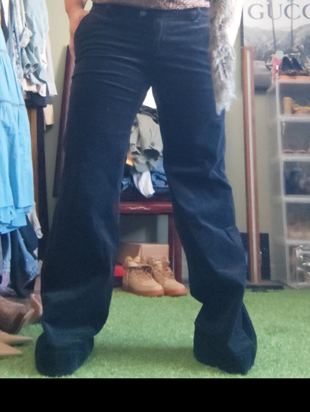 GAP Black Corduroy Button-Waist Pants